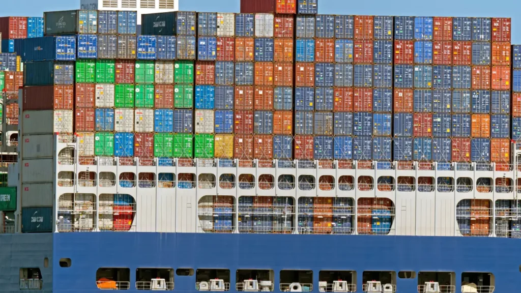 Marine cargo containers at Poti port Georgia